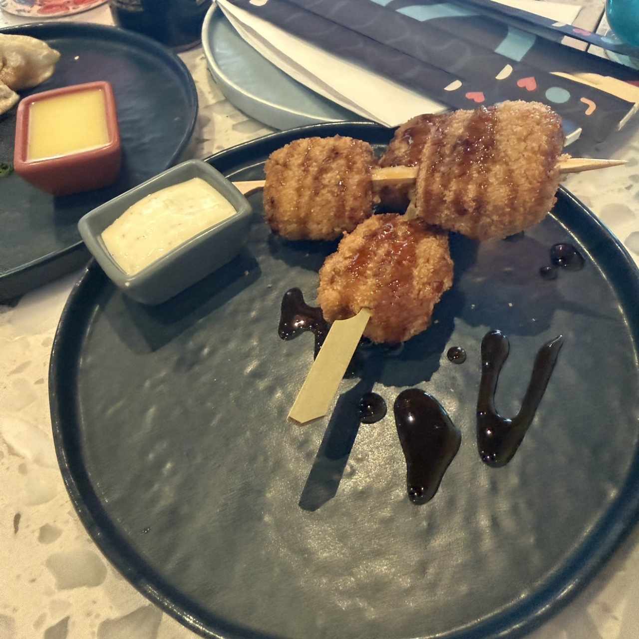 Brochetas de Plátano y Queso