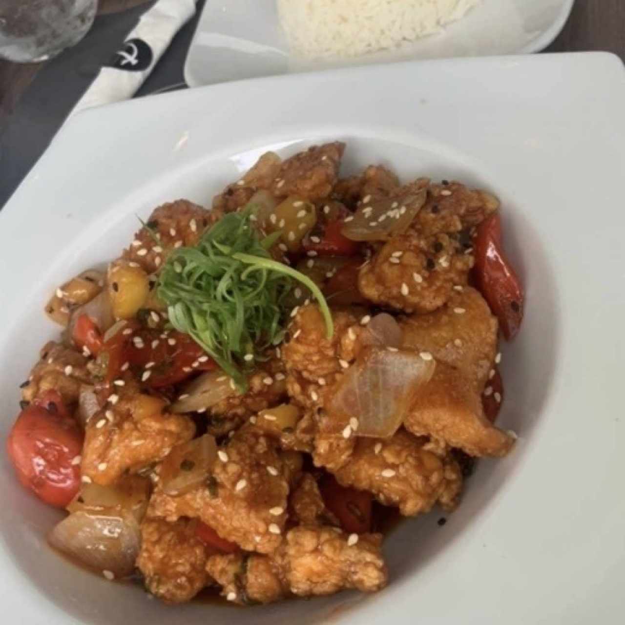 Pollo agridulce