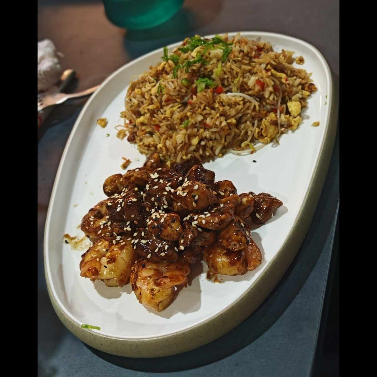 Mixto (pollo, filete y langostinos)
