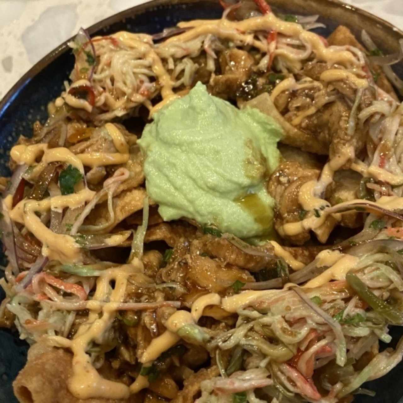 Nachos pollo teriyaki