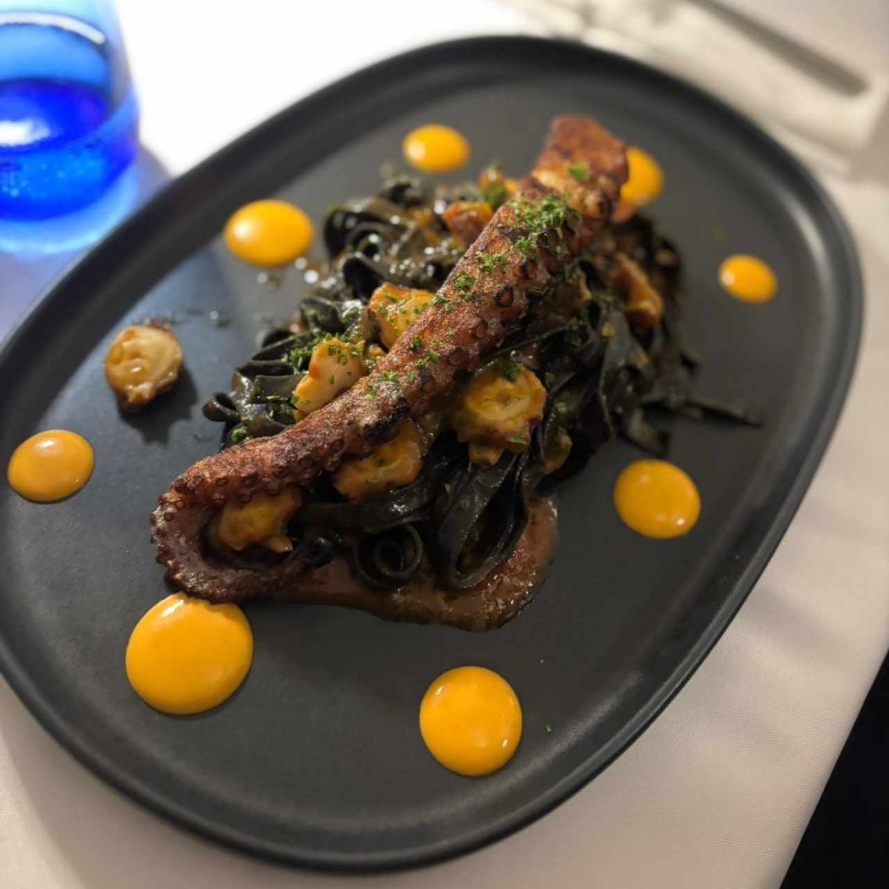 Pappardelle cobia e polpo