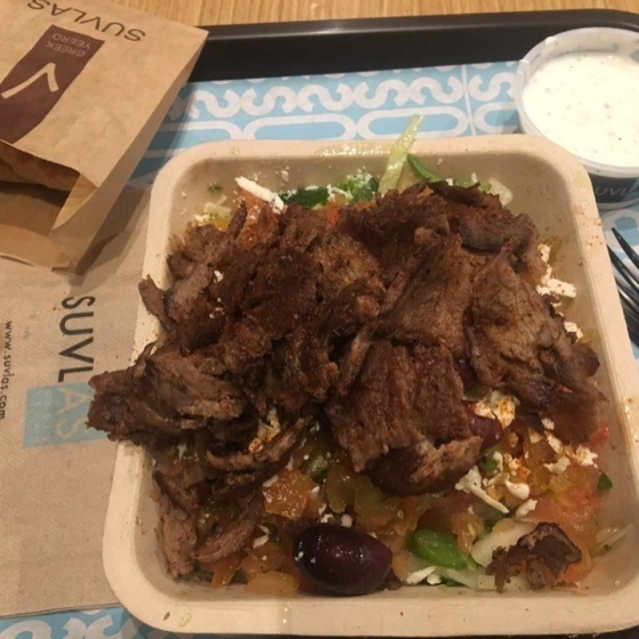 ensalada griega con res