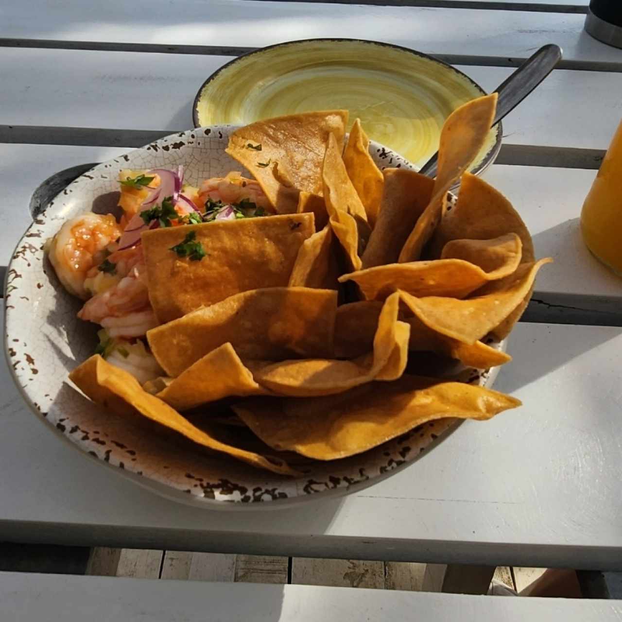 Ceviche de camarón con maracuya