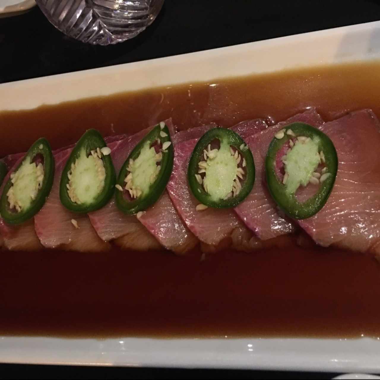 Tiradito yellow tail