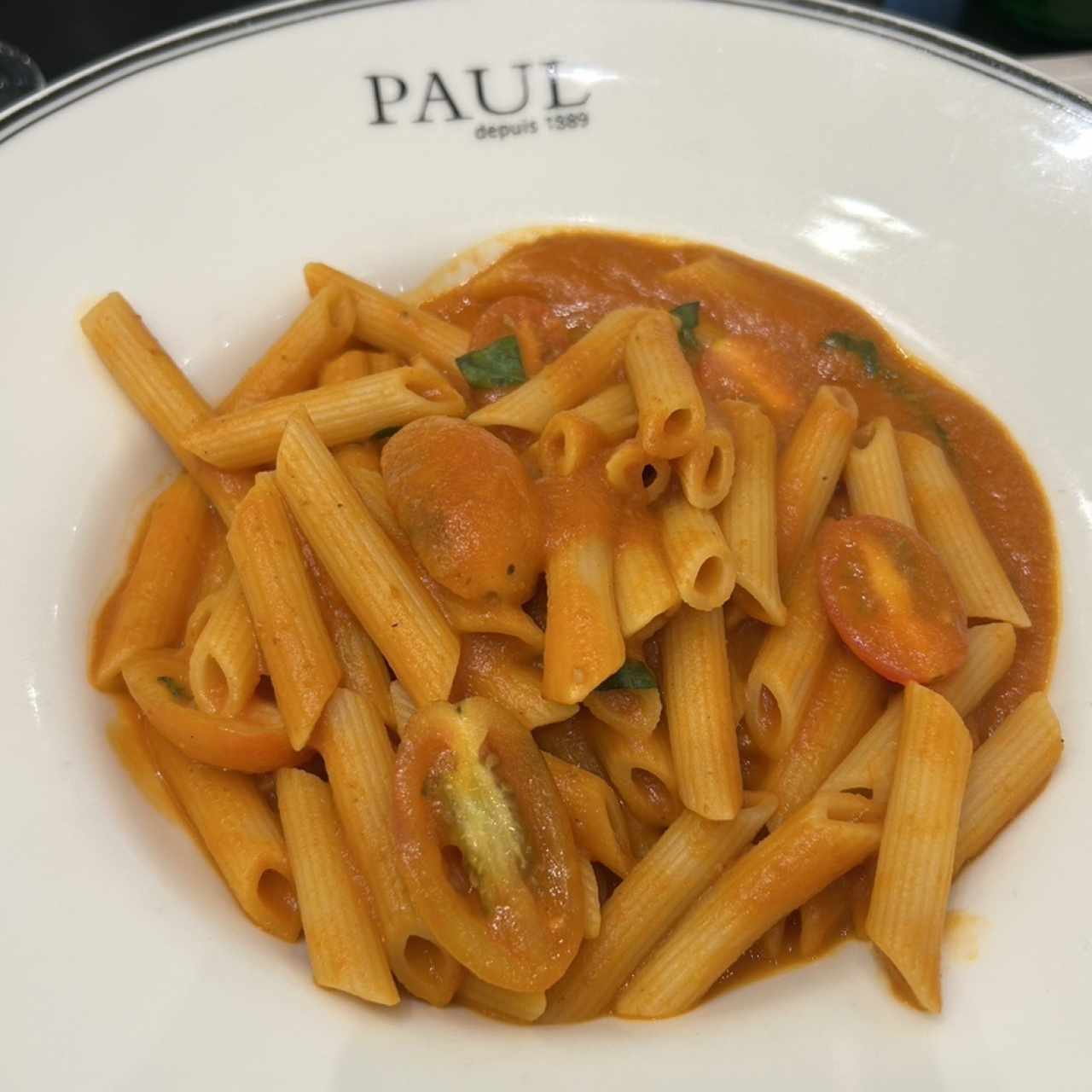 Penne au Basilic et aux Tomates