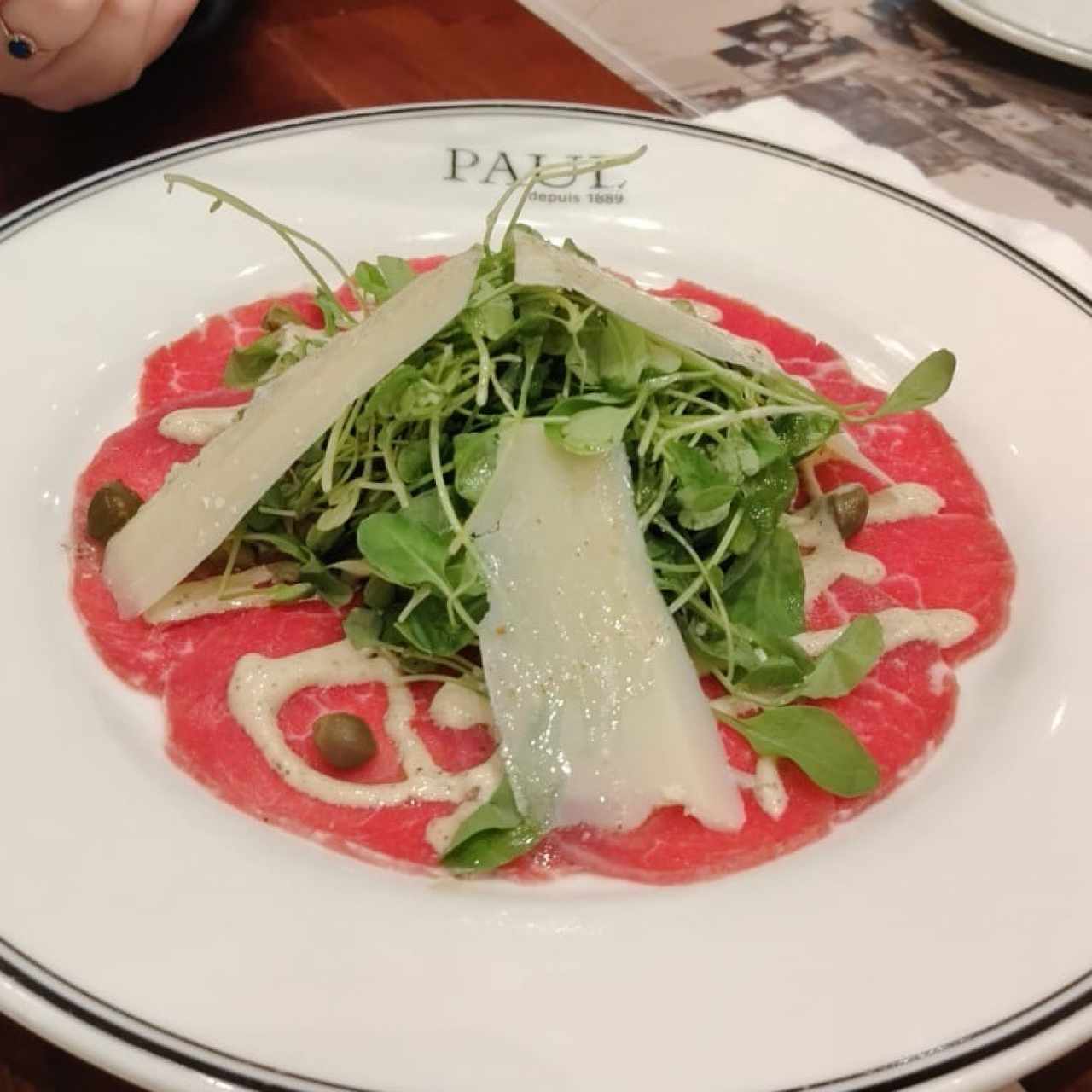 Entradas - Carpaccio de Veau