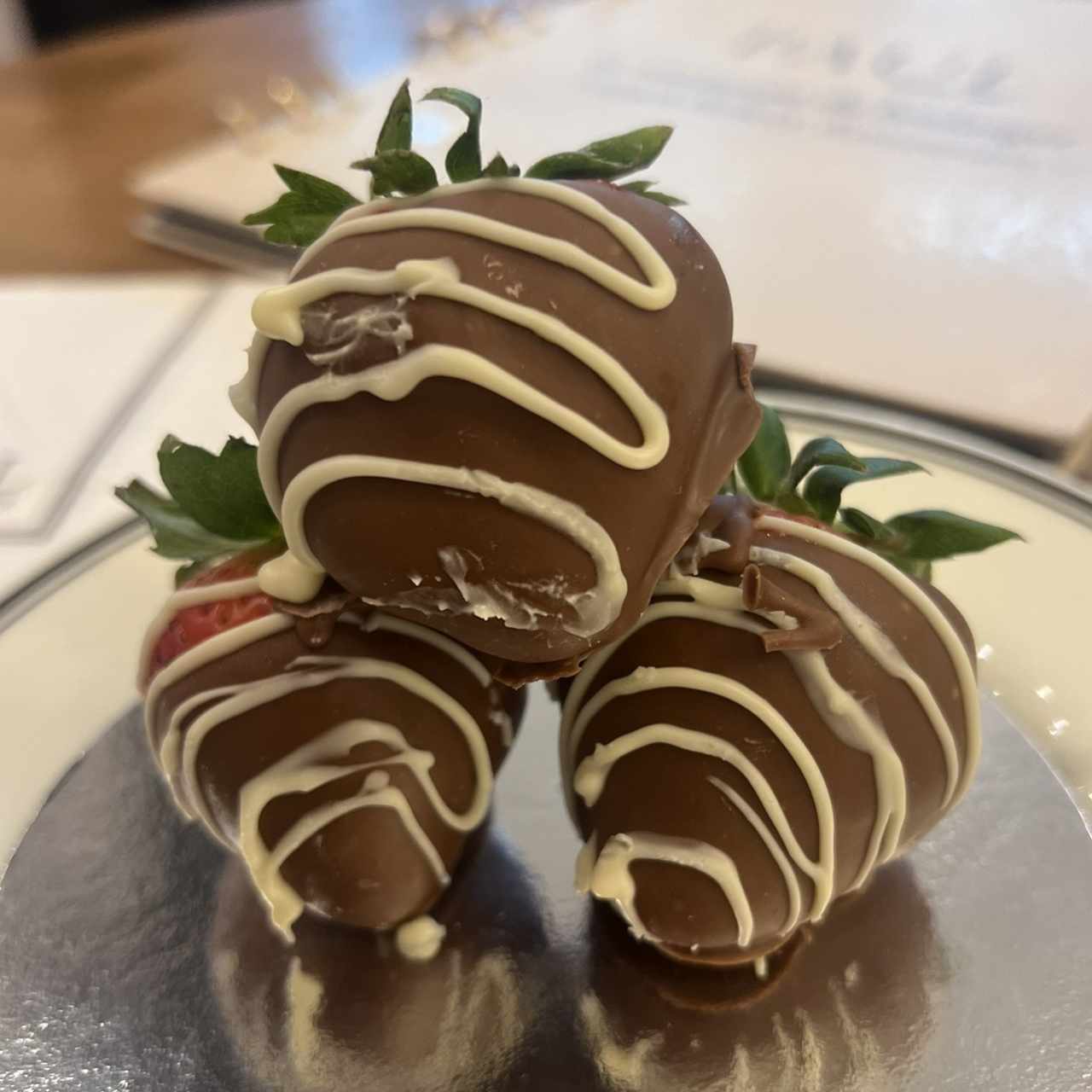 Fresas bañadas con chocolate 