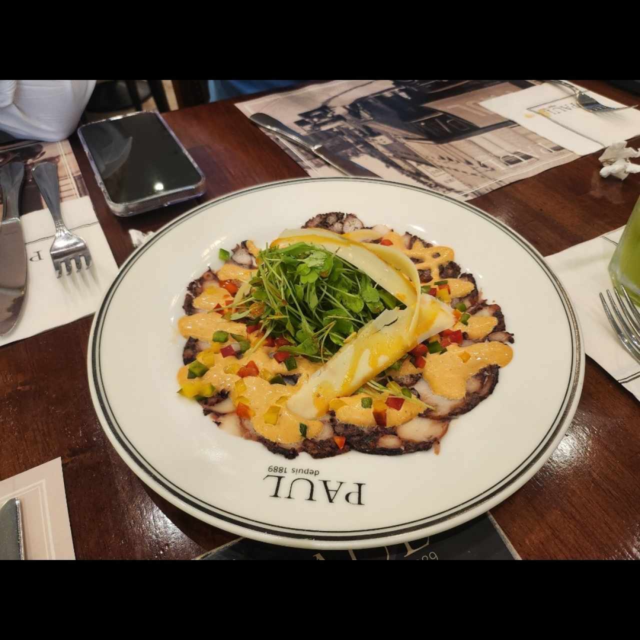 Entradas - Carpaccio de Poulpe