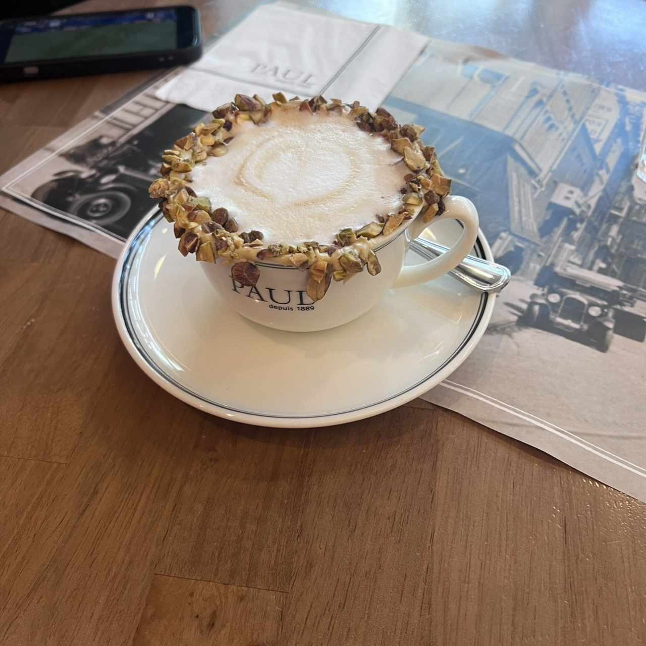 Cappucino de pistacho