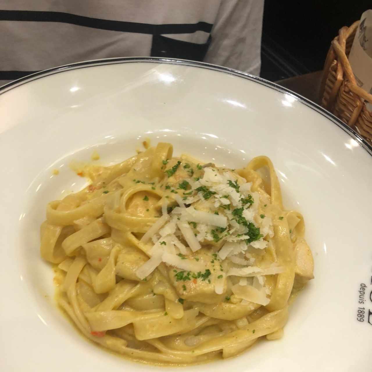 Fettucini con pollo