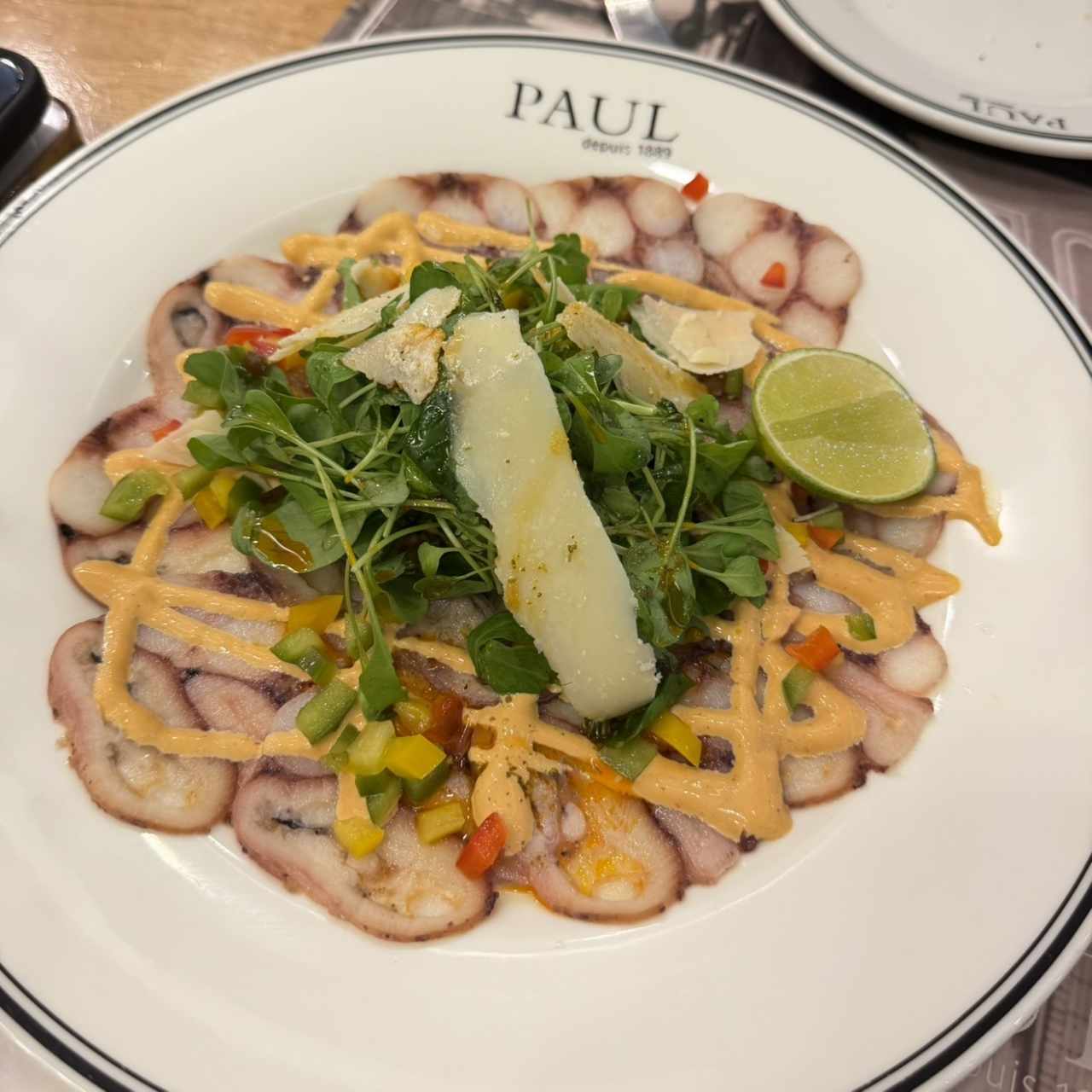 Entradas - Carpaccio de Poulpe
