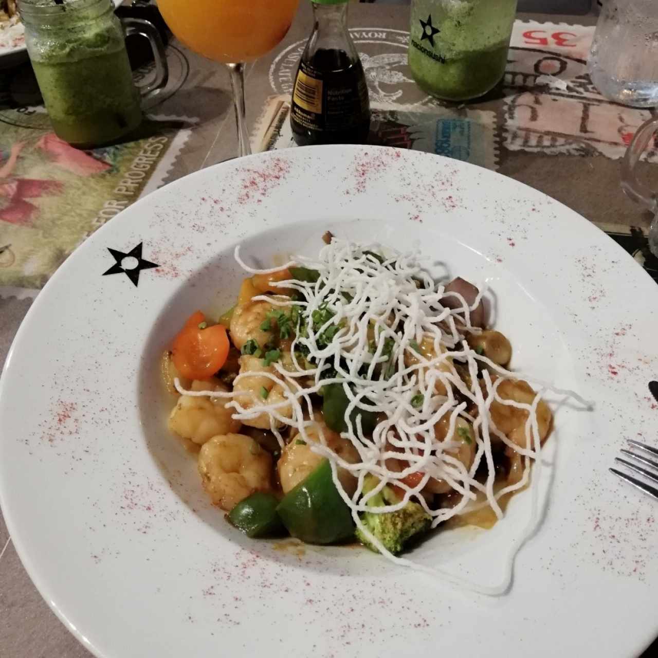 Stir fry de camarón