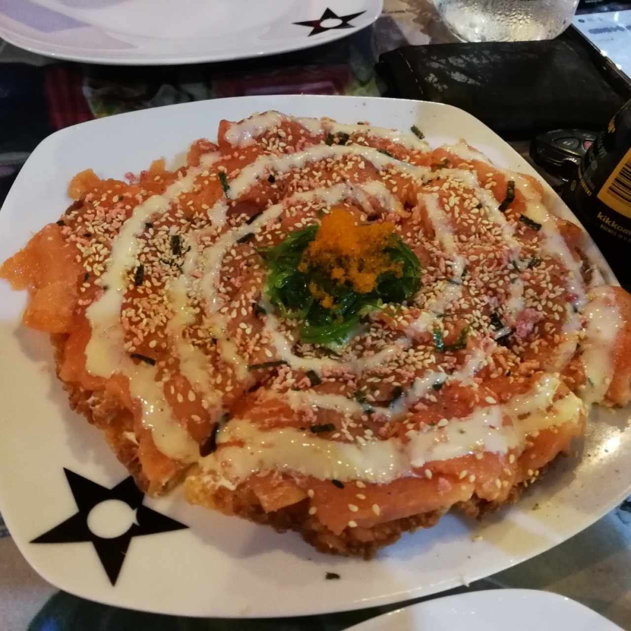 Sushi Pizza de Salmón