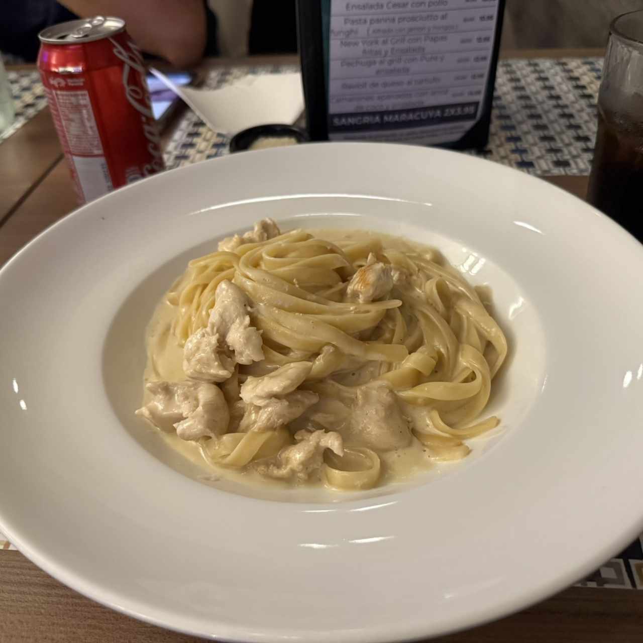 Fettucinne alfredo pollo