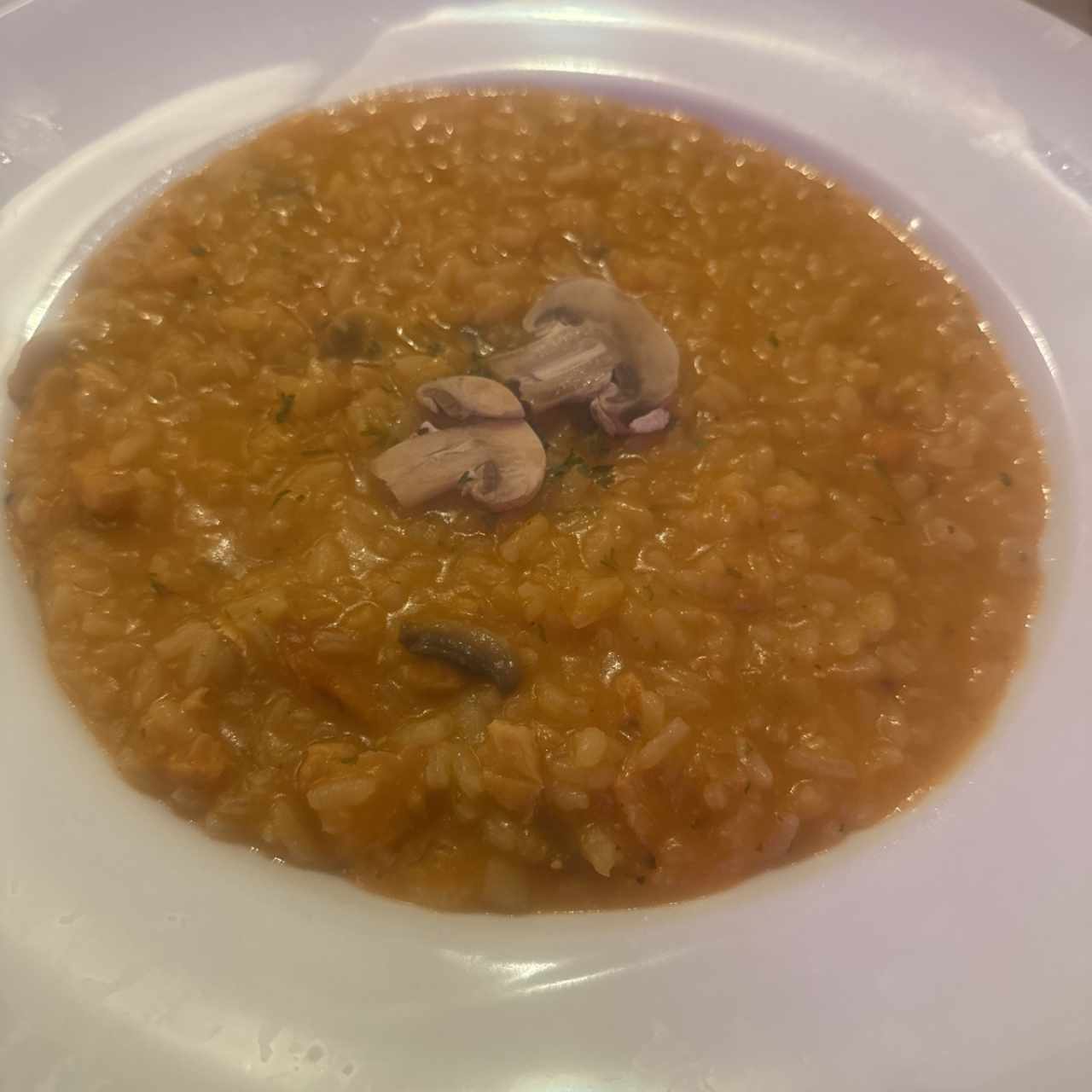 Risotto de salmón y hongos 