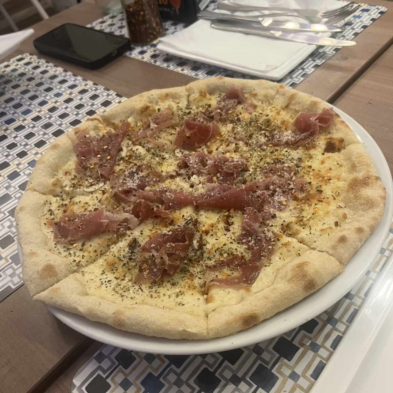Pizza de prosciutto