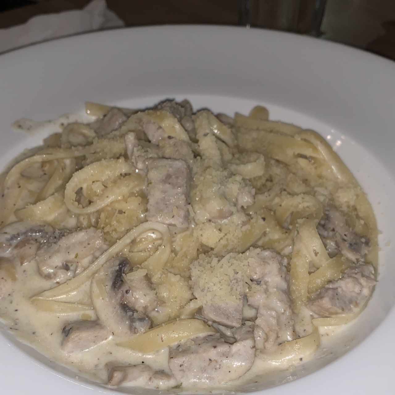 Fettucini con chorizo italiano 