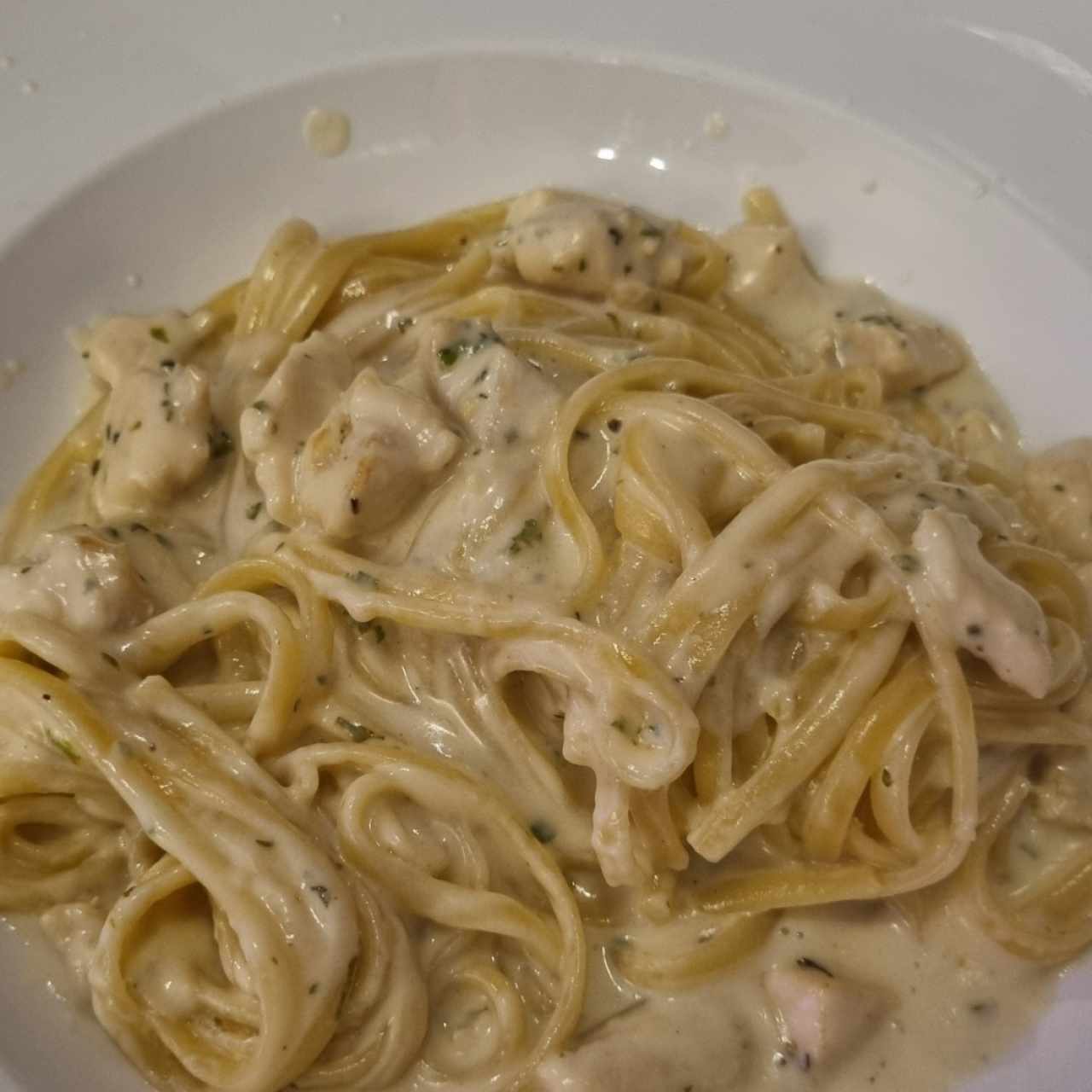 Spaguettis con pollo 