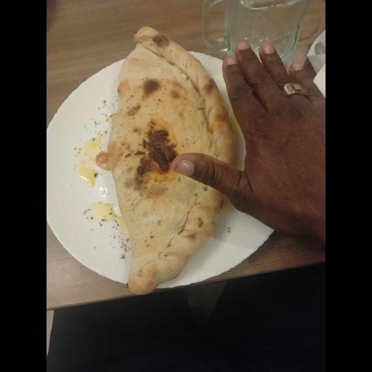 Calzone, excelente porción 