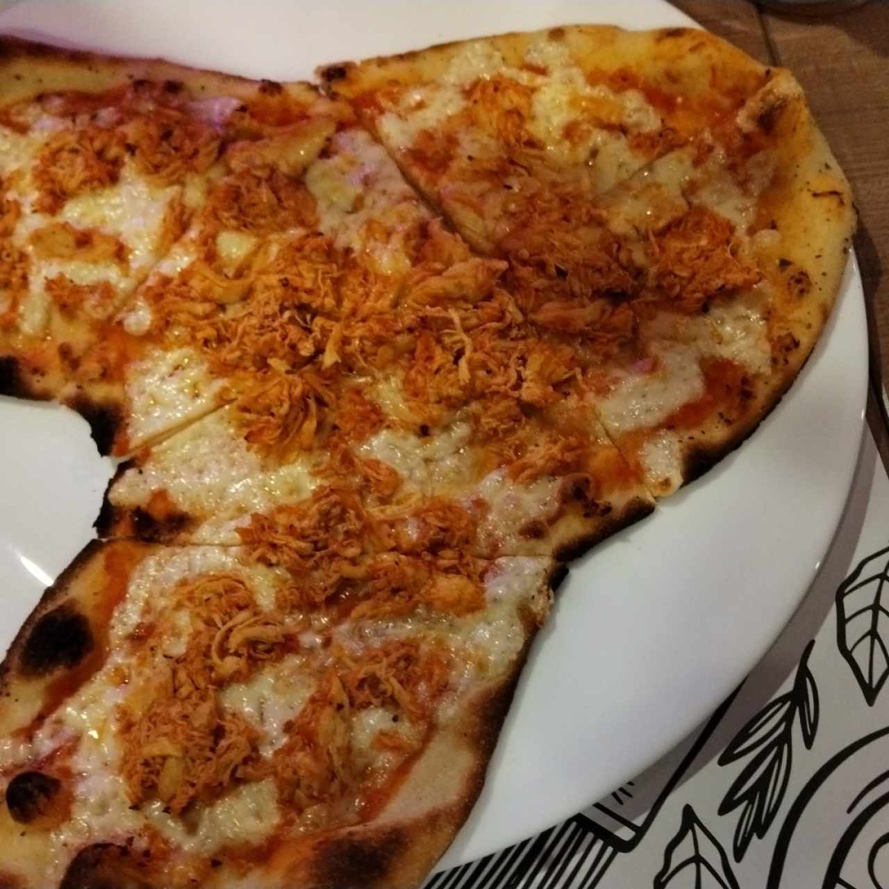 Pizza de pollo menú de niños