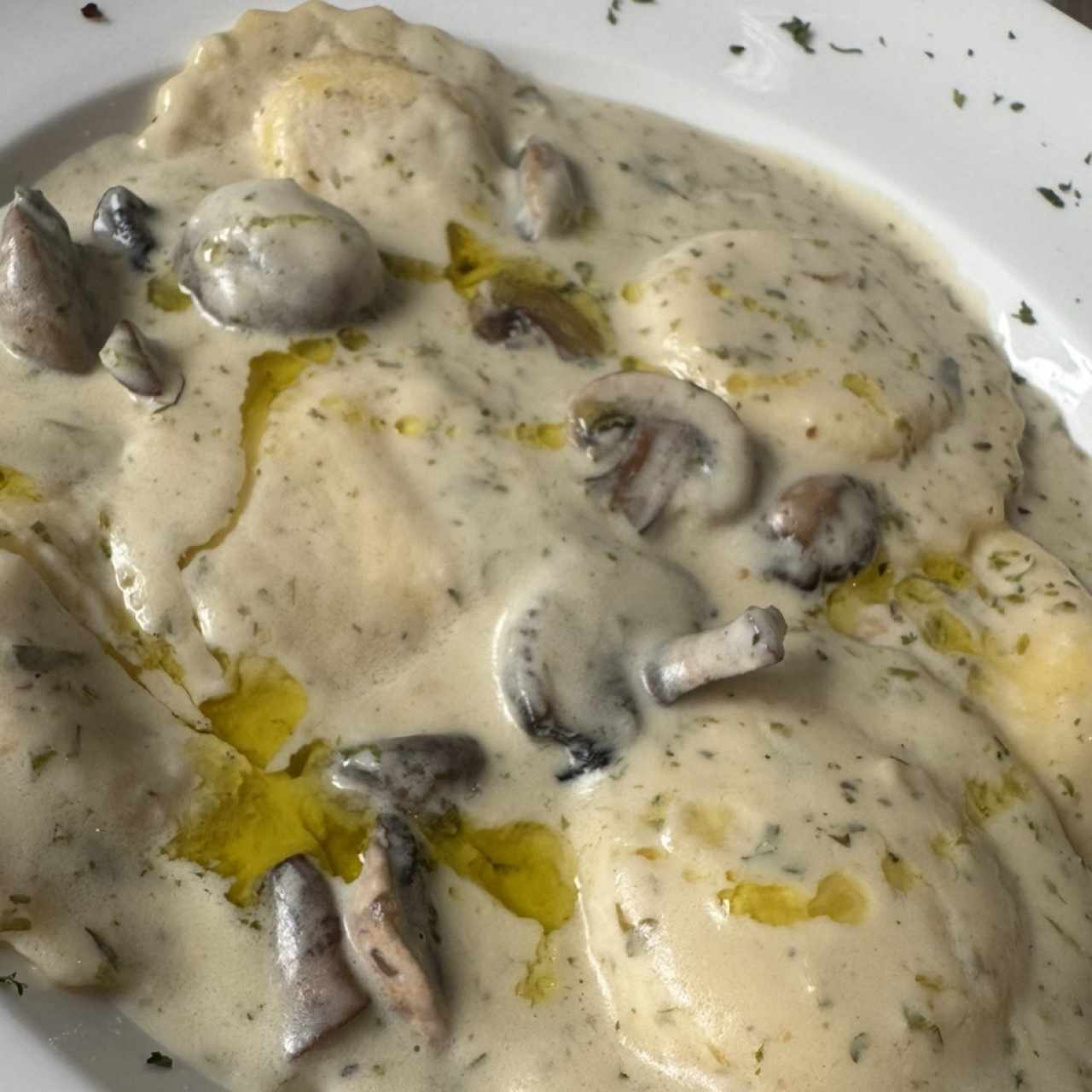 Ravioli con hongos
