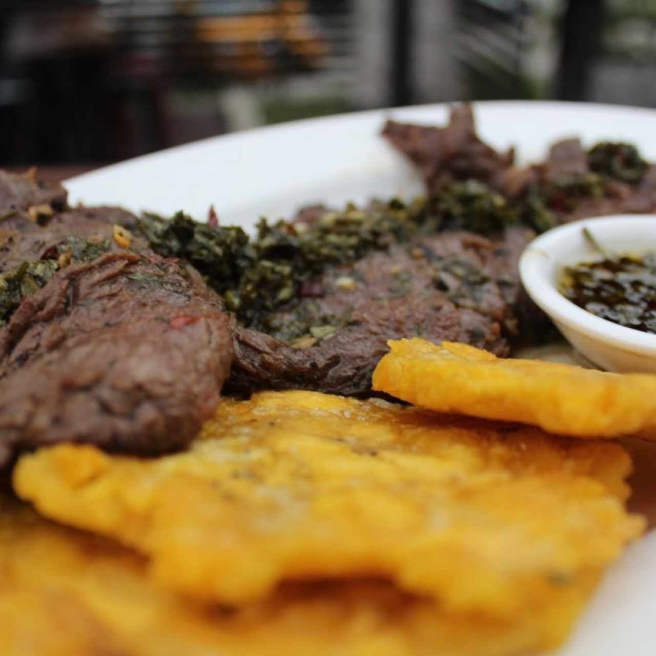 Entraña Nacional con chimichurri
