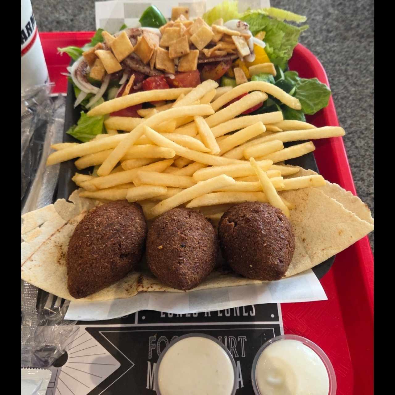 Kibbe Frito al plato + Bebida