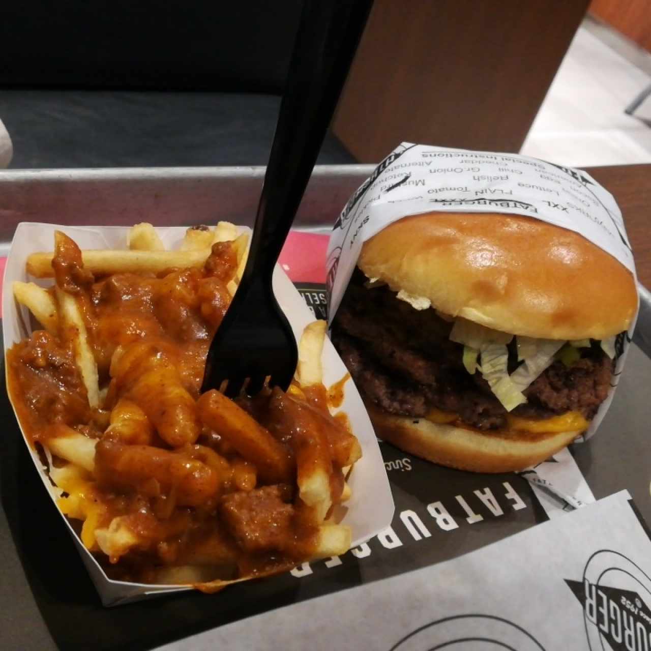 triple con papas and chili