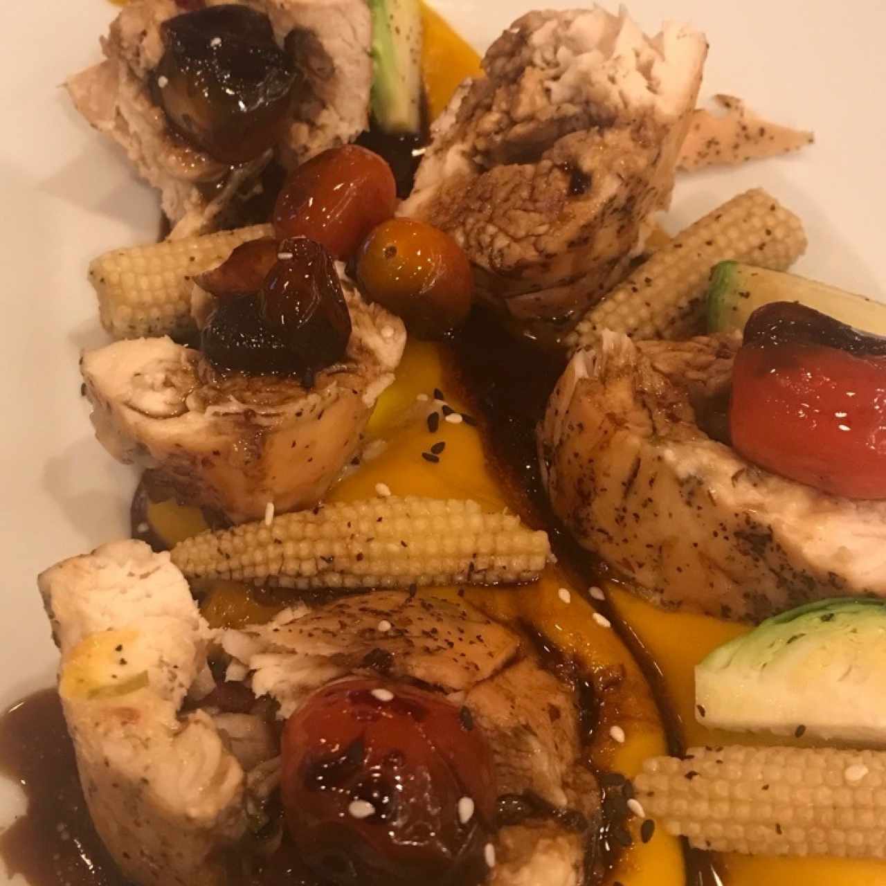 Pollo relleno con queso