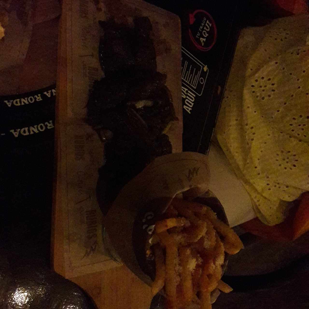 picada con papas 