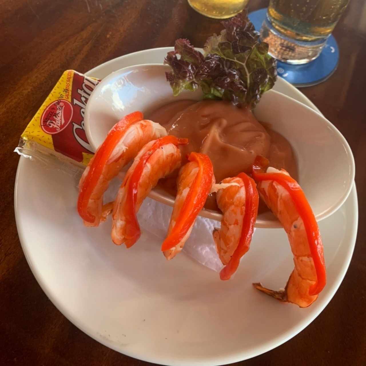 Coctel de langostinos en salsa rosa