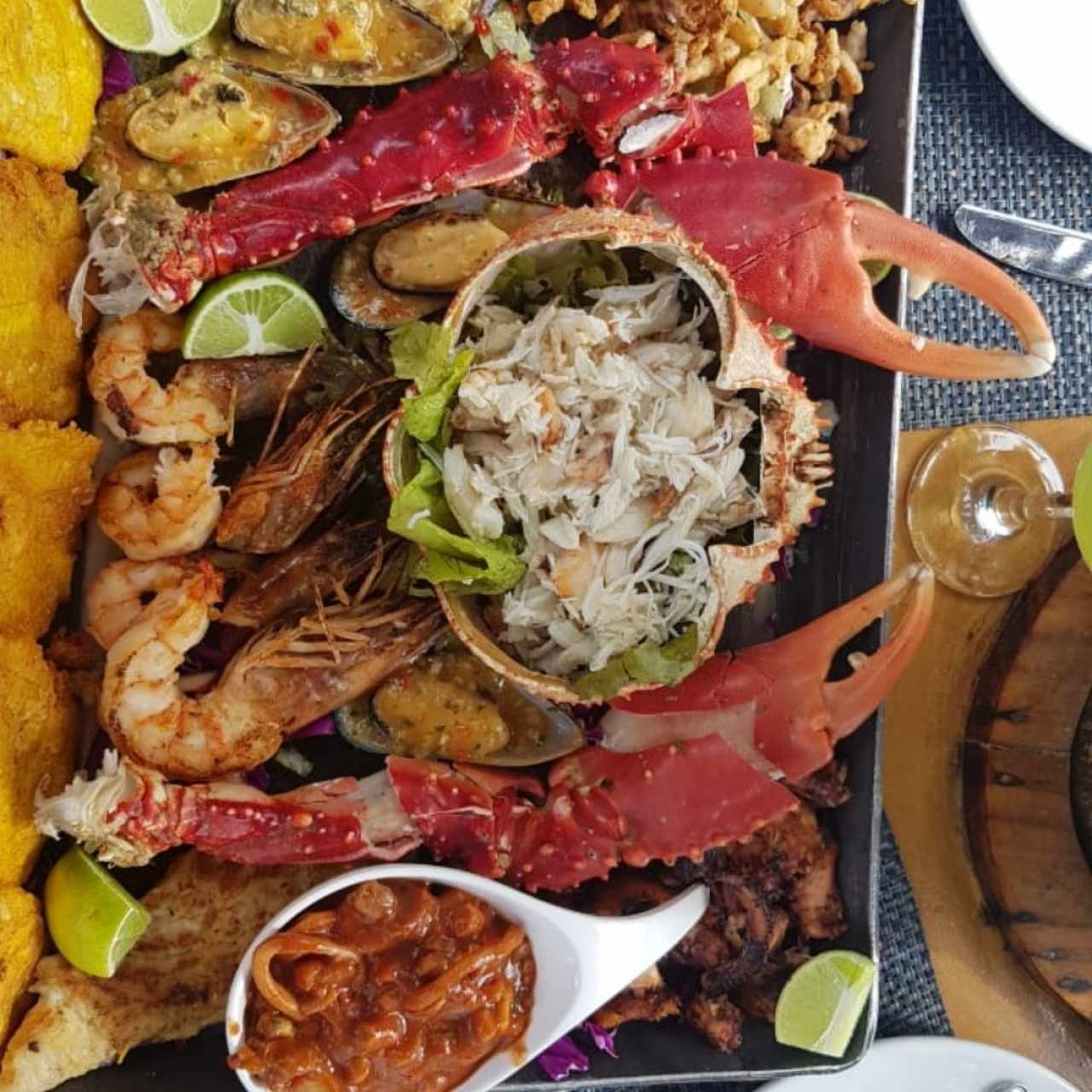 bandeja de Centollo