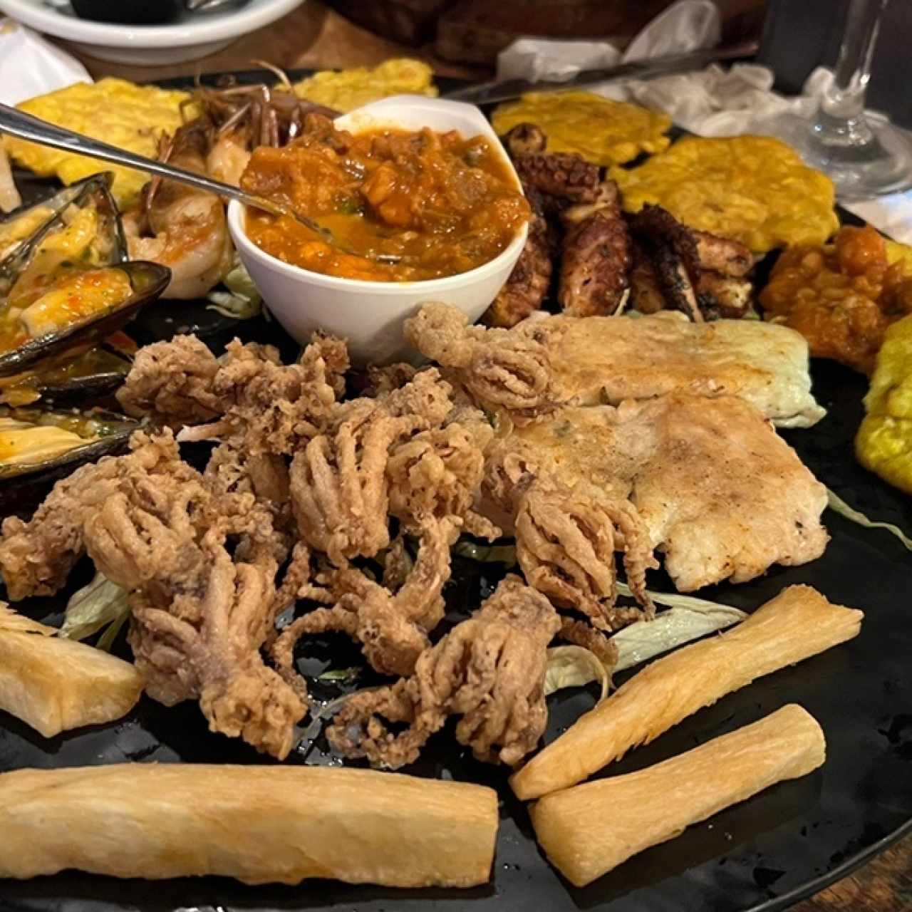 bandeja de mariscos 