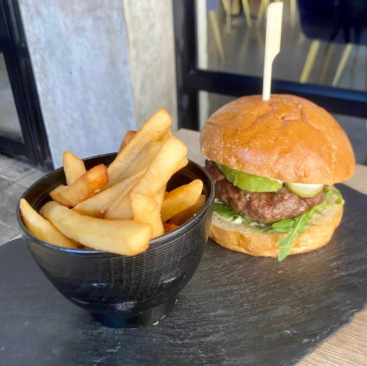 Aria burger lunch