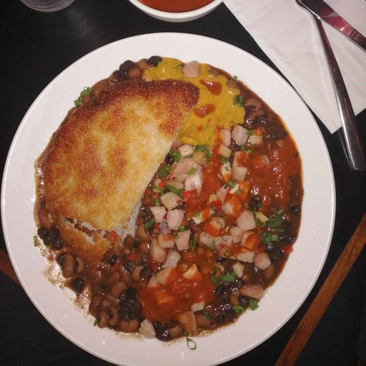 Concolón con pork & beans