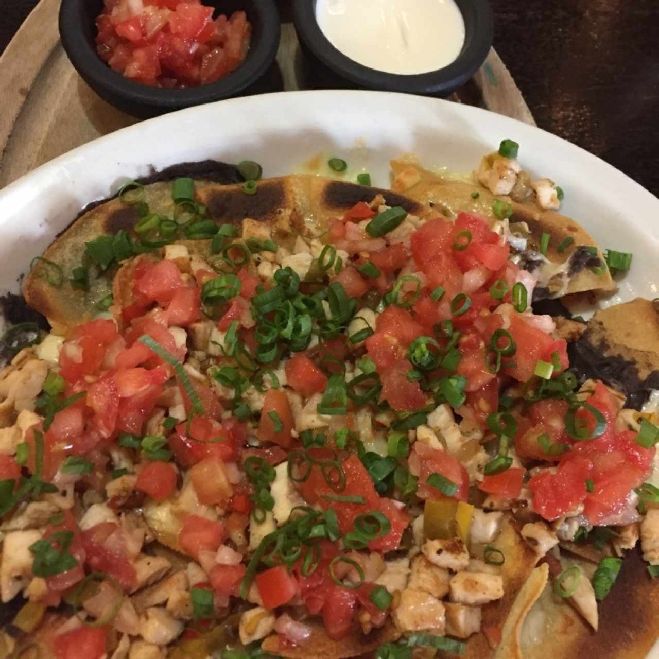 nachos de pollo