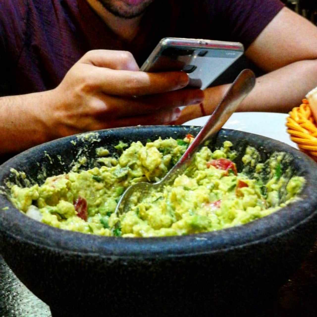 Guacamole en mesa