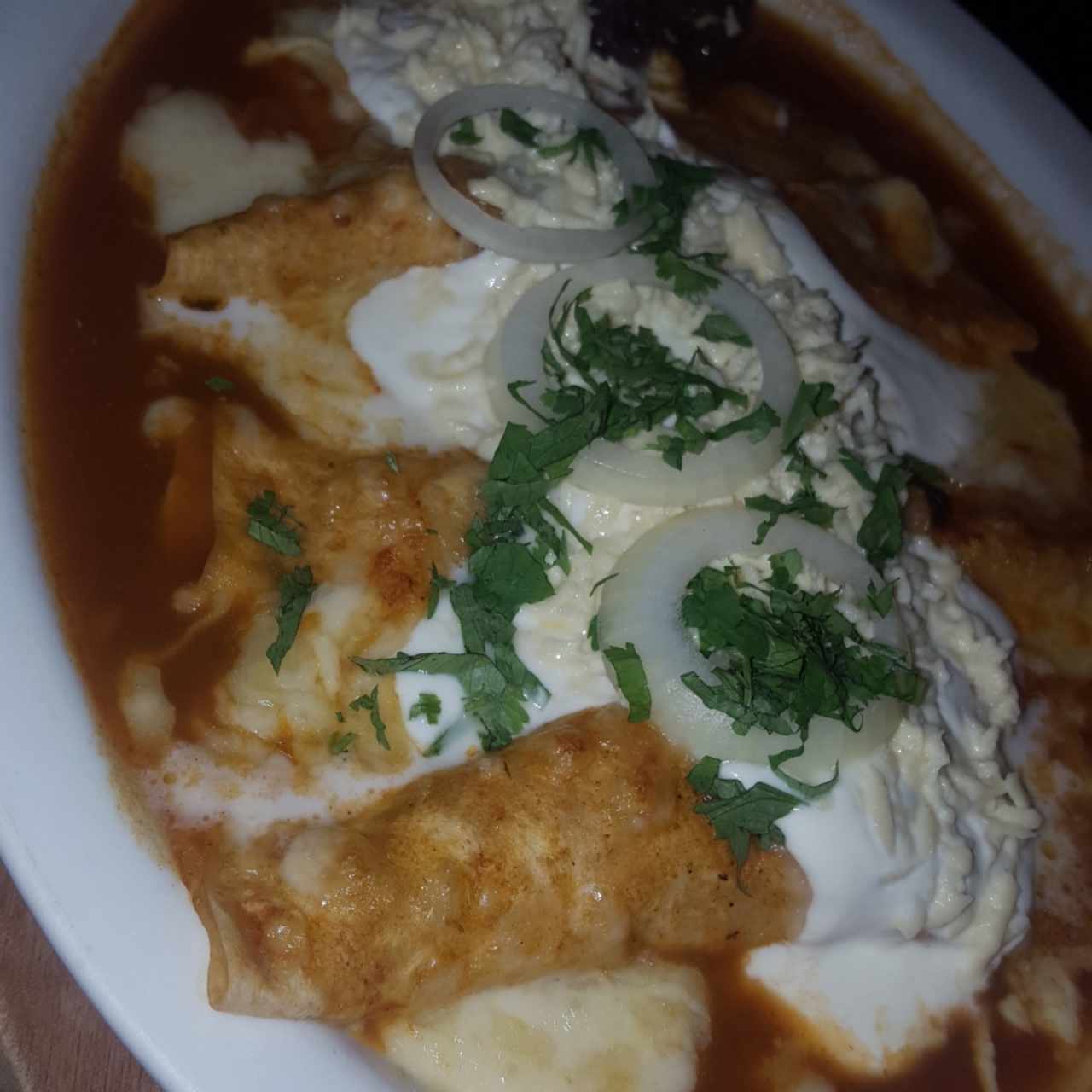 enchiladas en salsa roja