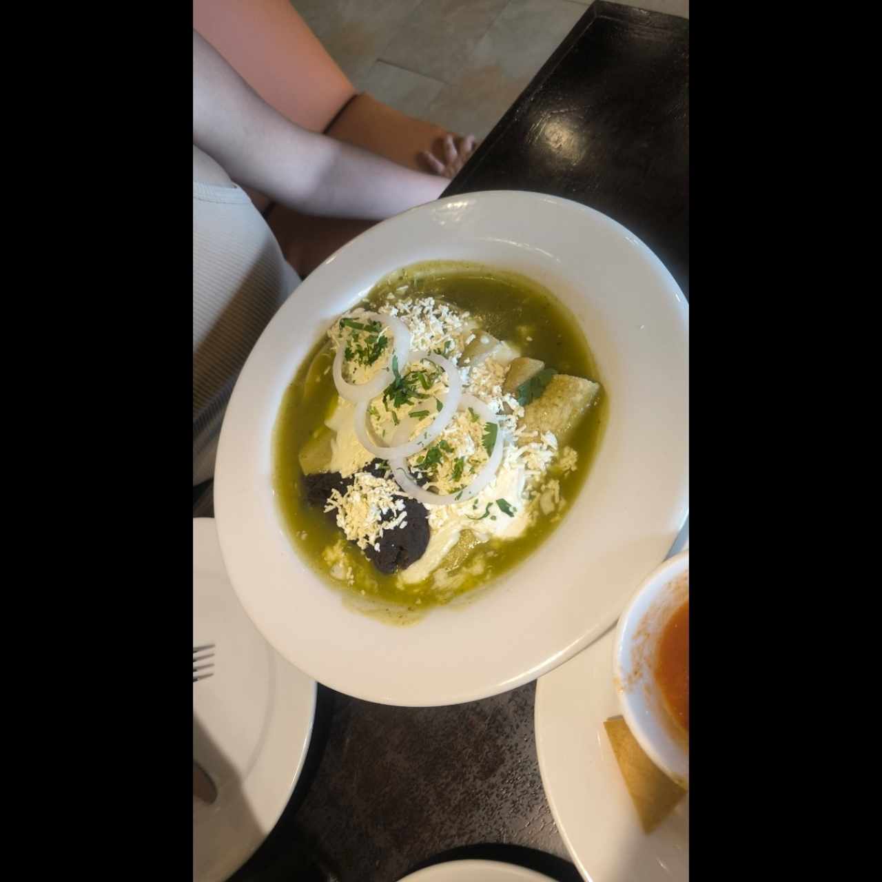 tortillas con pollo en salsa verde 