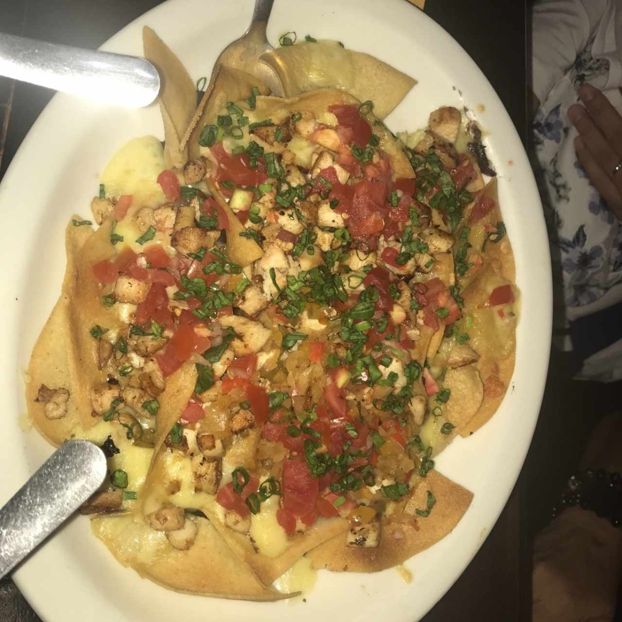 nachos con pollo