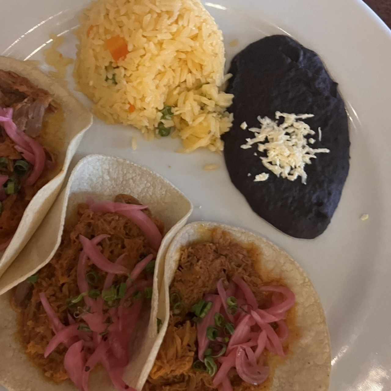 Tacos menu lunch