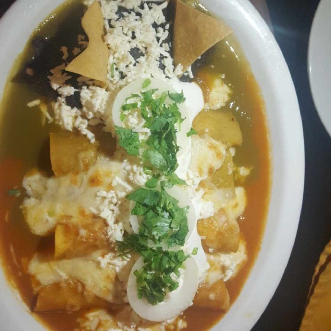 enchiladas en salsa roja y verde 