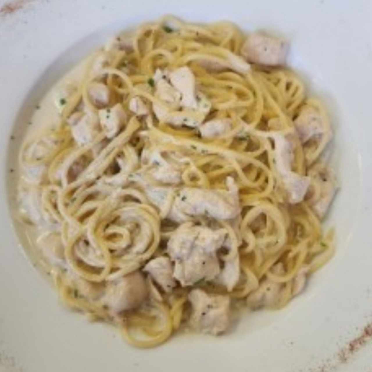 spaghetti con pollo