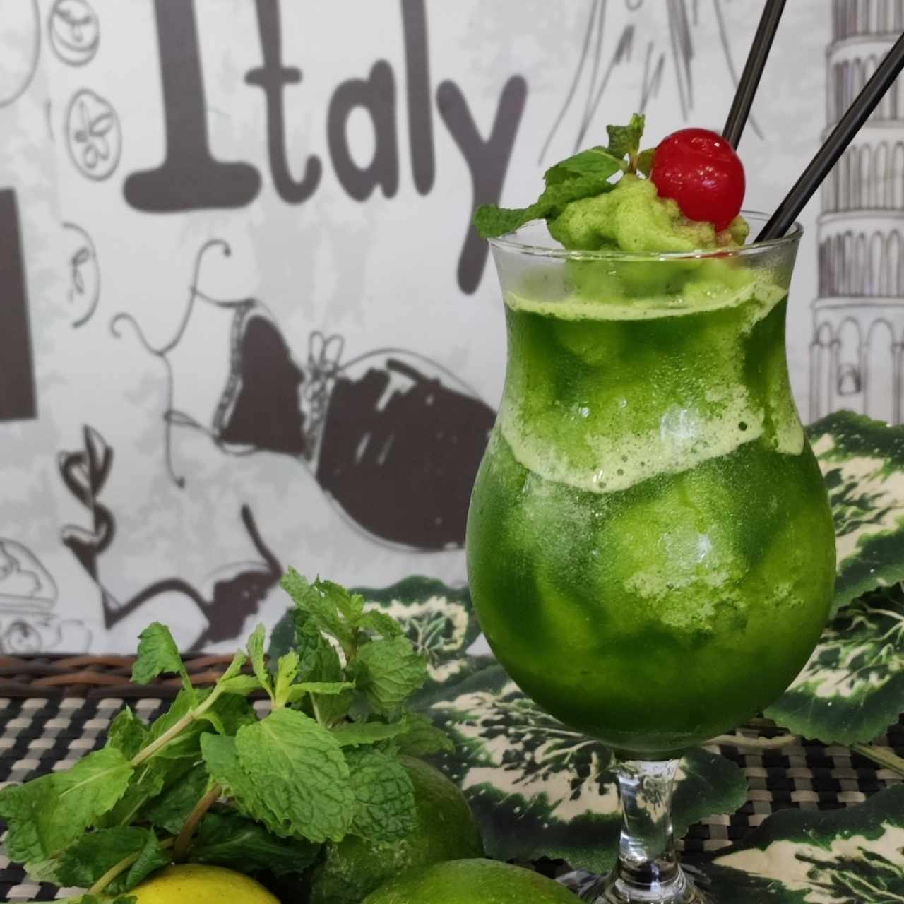 Limonada con hierbabuena 