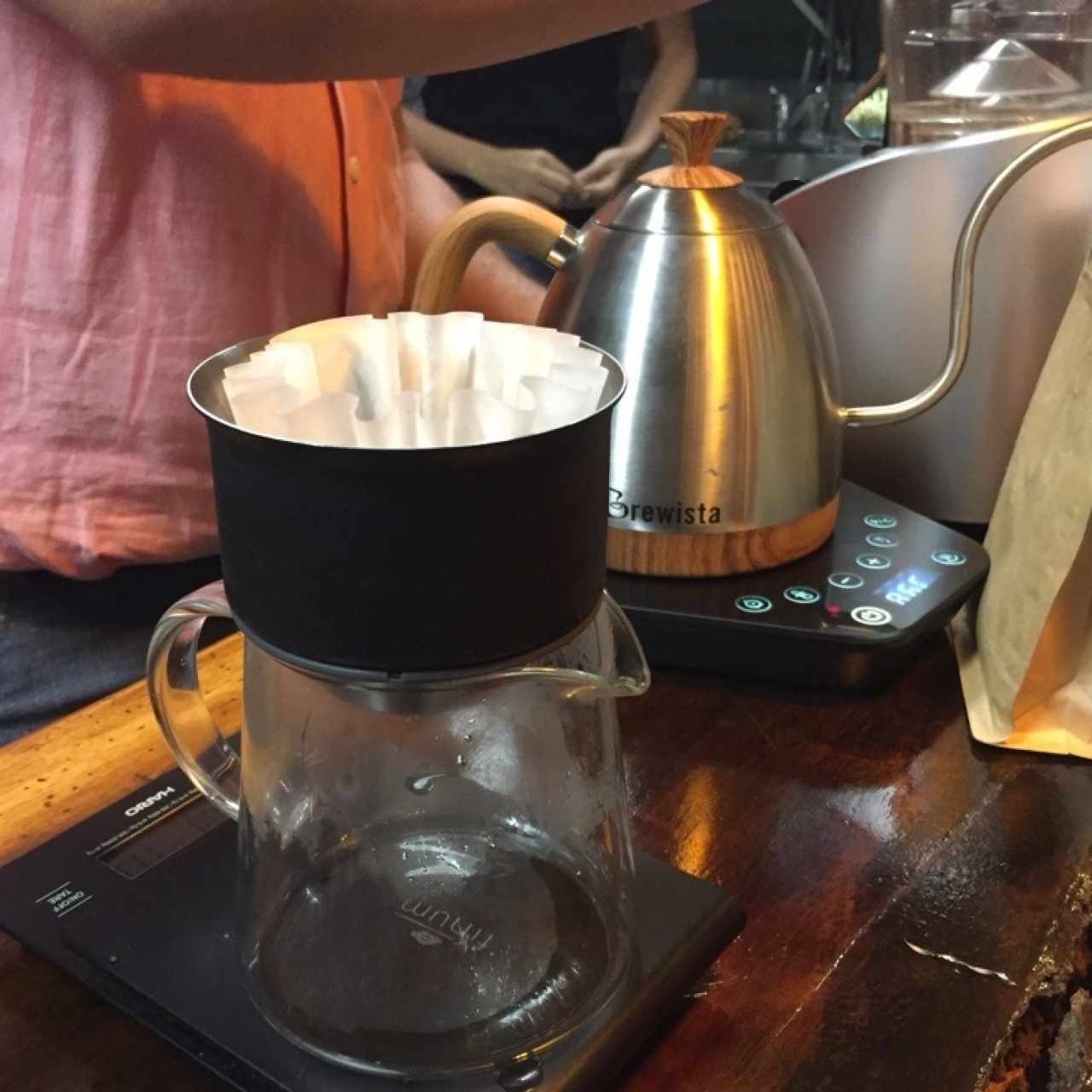 Filtrado de café Geisha Santamaría