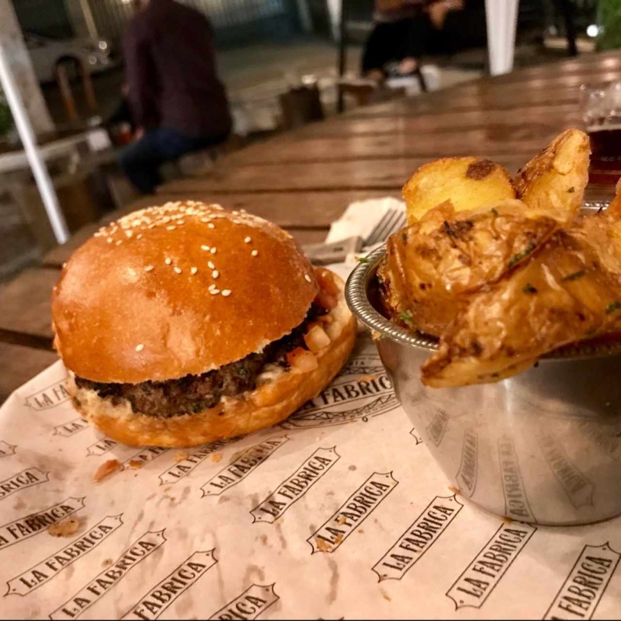hamburguesa la fábrica sin queso