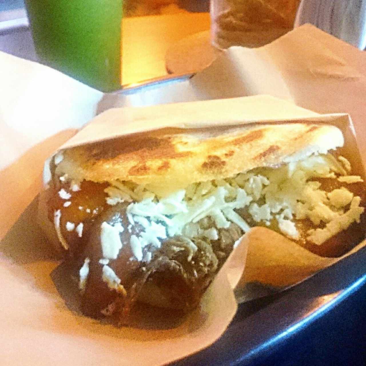Arepa Pabellón. 