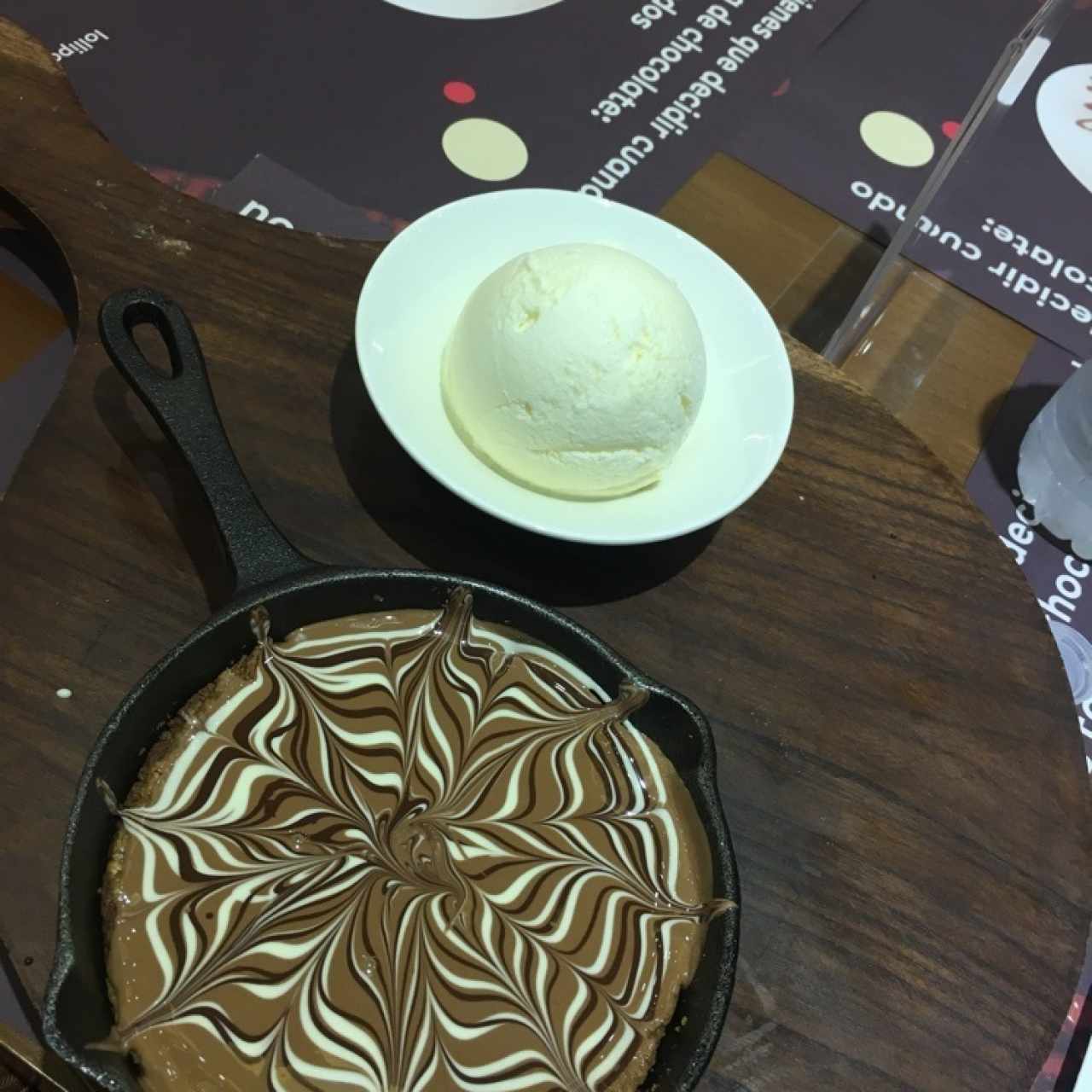 El placer culposo del chocolate! browning cooking a pan