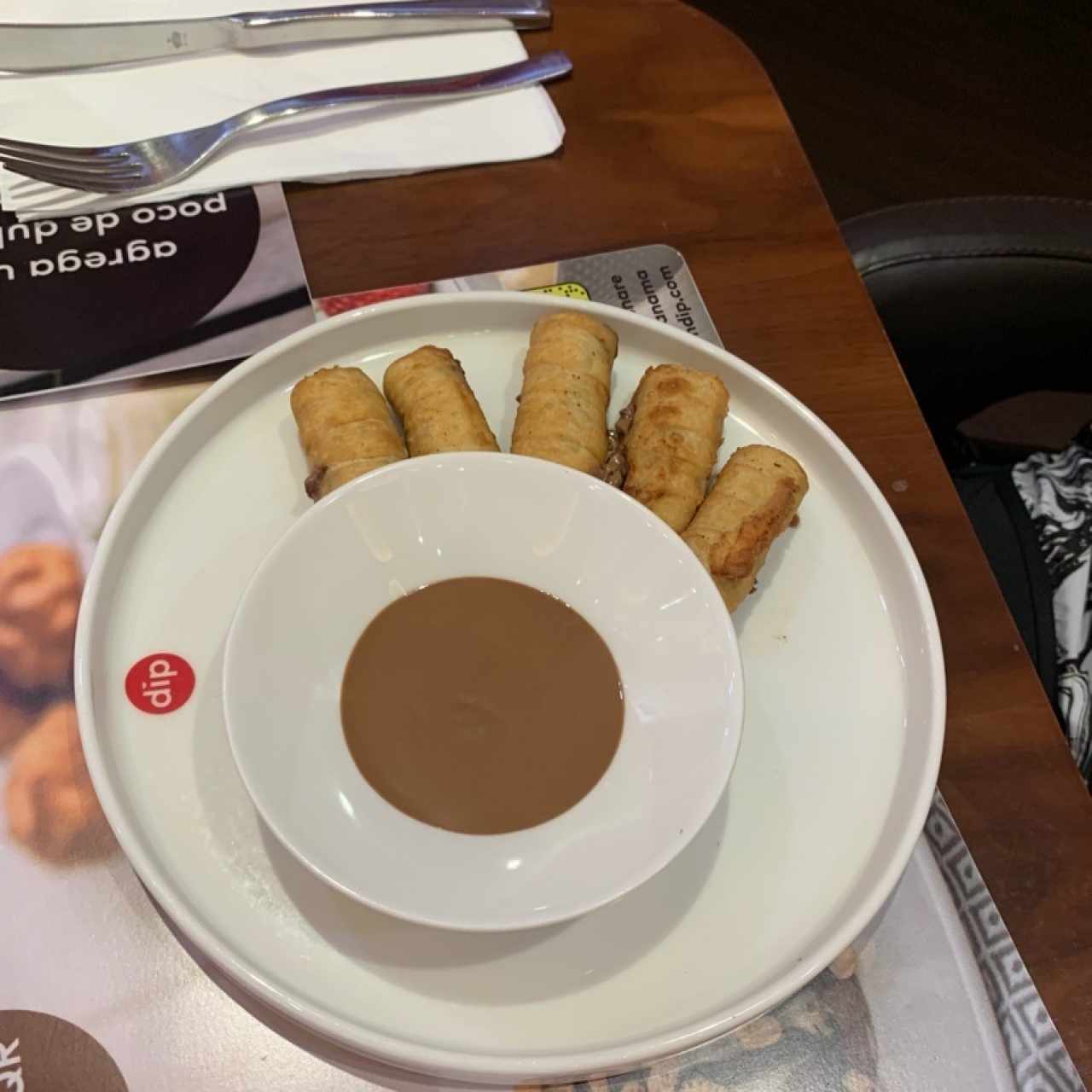 Tequeños de chocolate