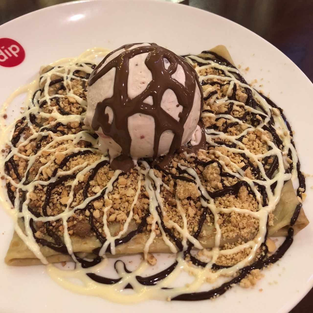 Crunchy Triple Chocolate Crepe
